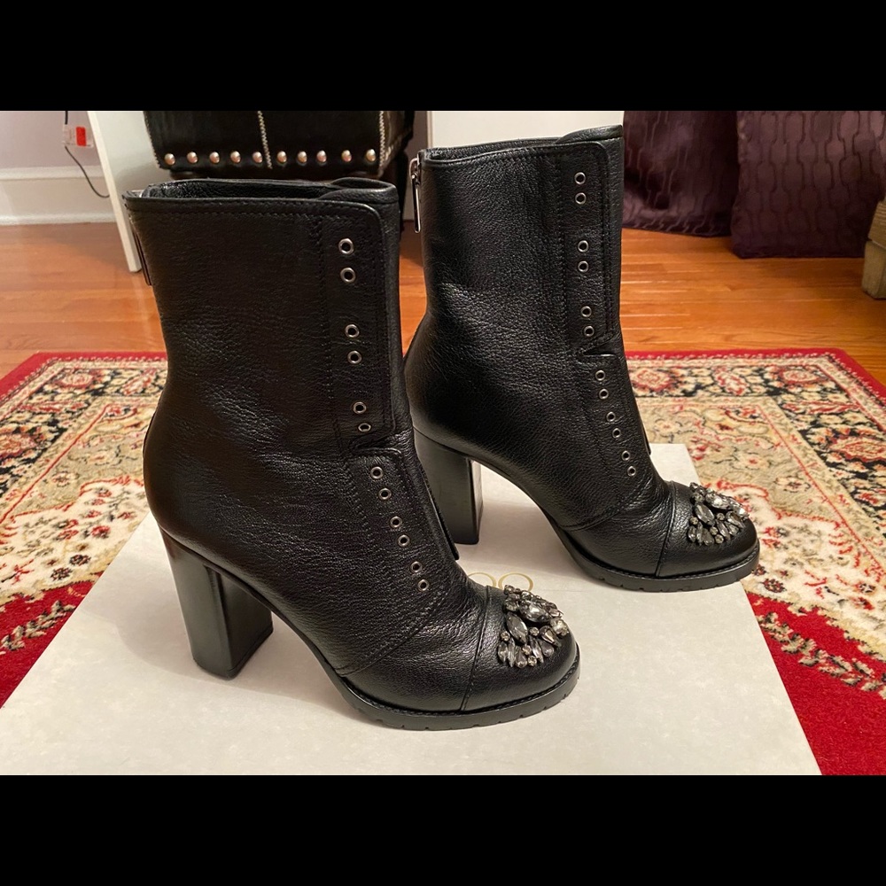 Jimmy Choo
Datchet Crystal Leather Ankle Boot